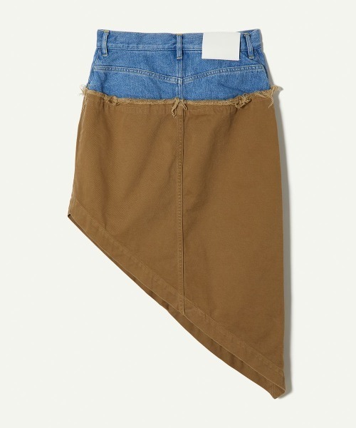 leinwande（ラインヴァンド）の「【leinwande】Asymmetry Cotton Skirt（スカート・レディース・ベージュ/ブラック・M/S）」の3枚目の写真