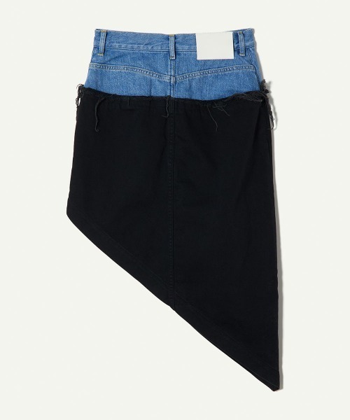 leinwande（ラインヴァンド）の「【leinwande】Asymmetry Cotton Skirt（スカート・レディース・ベージュ/ブラック・M/S）」の4枚目の写真