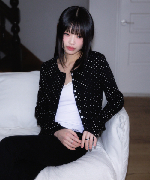 ROSEFRANTZ（ロゼフランツ）の「Dot Button Point Cardigan [Black]（カーディガン/ボレロ・レディース・ブラック・OS）」の3枚目の写真