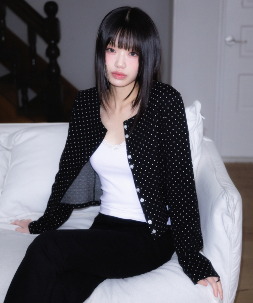 ROSEFRANTZ（ロゼフランツ）の「Dot Button Point Cardigan [Black]（カーディガン/ボレロ・レディース・ブラック・OS）」の4枚目の写真