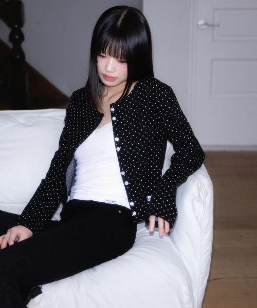 ROSEFRANTZ（ロゼフランツ）の「Dot Button Point Cardigan [Black]（カーディガン/ボレロ・レディース・ブラック・OS）」の5枚目の写真