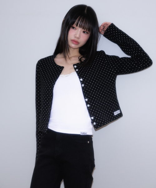 ROSEFRANTZ（ロゼフランツ）の「Dot Button Point Cardigan [Black]（カーディガン/ボレロ・レディース・ブラック・OS）」の11枚目の写真