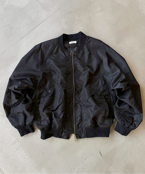 L2B double zip up button flight jacket／L2B ダブルジップボタン