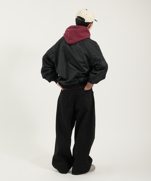 Perushu(ペルーシュ)の「L2B double zip up button flight jacket/L2B ダブルジップボタンフライトジャケット(ブルゾン・メンズ・カーキ/ブラック/ブラウン・MEDIUM/LARGE)」の13枚目の写真