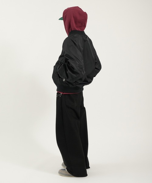 Perushu(ペルーシュ)の「L2B double zip up button flight jacket/L2B ダブルジップボタンフライトジャケット(ブルゾン・メンズ・カーキ/ブラック/ブラウン・MEDIUM/LARGE)」の14枚目の写真