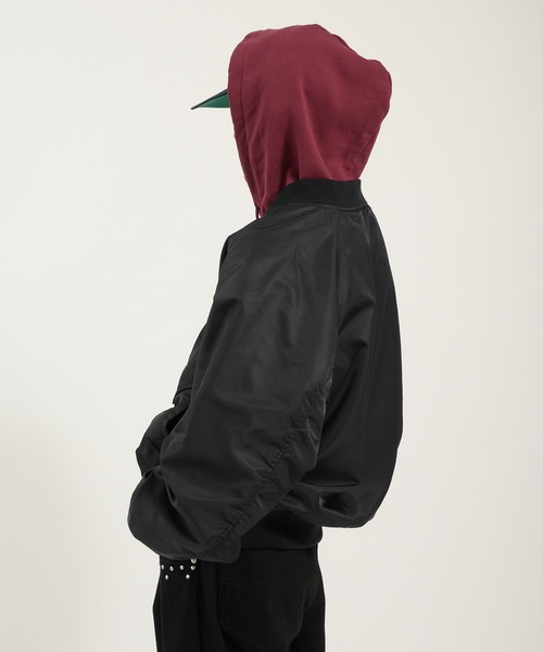 Perushu(ペルーシュ)の「L2B double zip up button flight jacket/L2B ダブルジップボタンフライトジャケット(ブルゾン・メンズ・カーキ/ブラック/ブラウン・MEDIUM/LARGE)」の11枚目の写真