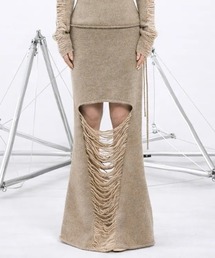 Seivson（セイヴソン）の「Seivson Fiberrism ｜Wool-Blend Cut-Out Knit Skirt（スカート）」