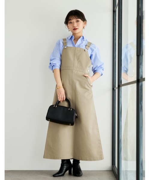 COHINA(コヒナ)の「【Dickies×COHINA】ジャンパースカート 【低身長・小柄女性】(ジャンパースカート・レディース・グレー/ベージュ/カーキ・SHORT/REGULAR)」の6枚目の写真