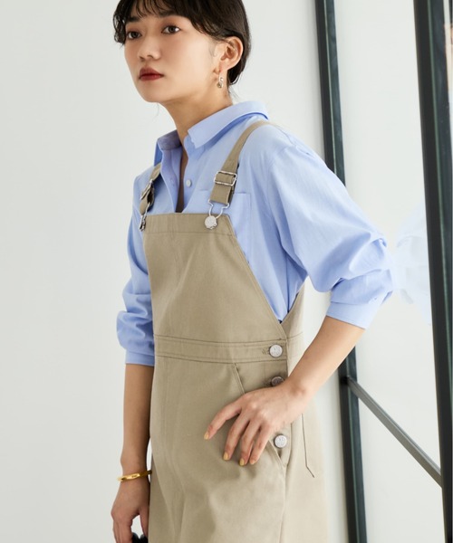 COHINA(コヒナ)の「【Dickies×COHINA】ジャンパースカート 【低身長・小柄女性】(ジャンパースカート・レディース・グレー/ベージュ/カーキ・SHORT/REGULAR)」の9枚目の写真