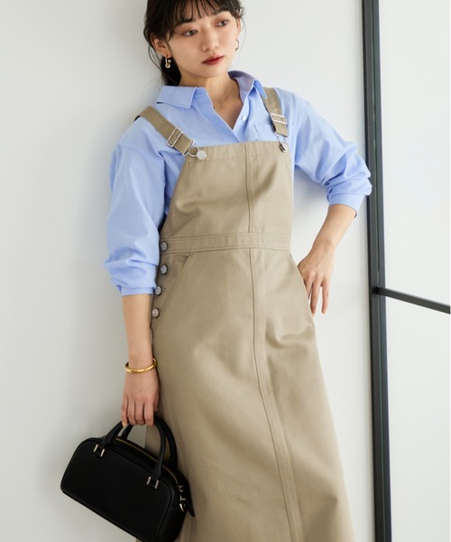 COHINA(コヒナ)の「【Dickies×COHINA】ジャンパースカート 【低身長・小柄女性】(ジャンパースカート・レディース・グレー/ベージュ/カーキ・SHORT/REGULAR)」の8枚目の写真