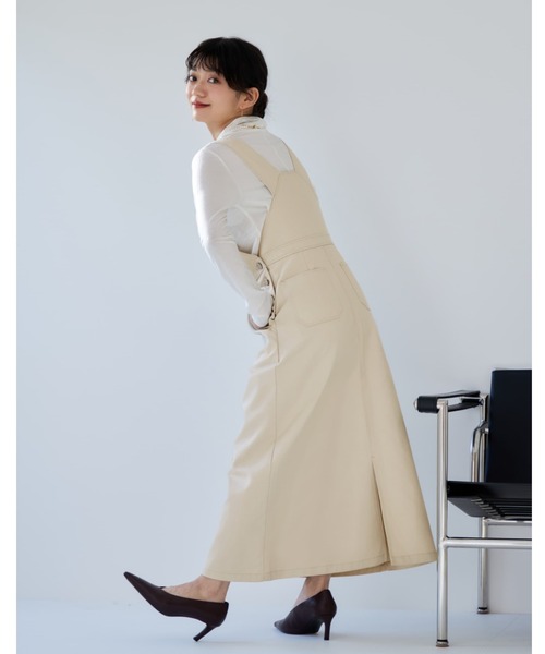 COHINA(コヒナ)の「【Dickies×COHINA】ジャンパースカート 【低身長・小柄女性】(ジャンパースカート・レディース・グレー/ベージュ/カーキ・SHORT/REGULAR)」の13枚目の写真