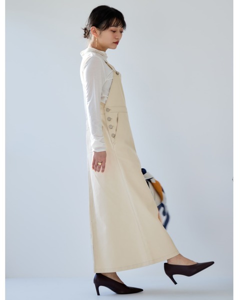 COHINA(コヒナ)の「【Dickies×COHINA】ジャンパースカート 【低身長・小柄女性】(ジャンパースカート・レディース・グレー/ベージュ/カーキ・SHORT/REGULAR)」の12枚目の写真