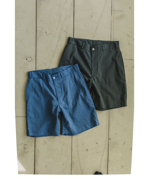 BEAMS PLUS(ビームスプラス)の「Plain Front Shorts Seersucker Gingham(その他パンツ・メンズ・ブルー/グリーン・SMALL/MEDIUM/LARGE/X-LARGE)」の13枚目の写真