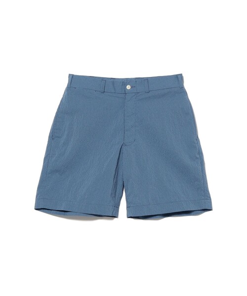 BEAMS PLUS(ビームスプラス)の「Plain Front Shorts Seersucker Gingham(その他パンツ・メンズ・ブルー/グリーン・SMALL/MEDIUM/LARGE/X-LARGE)」の4枚目の写真