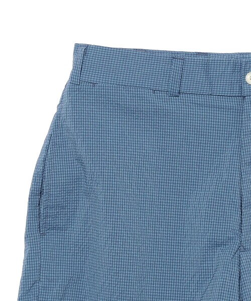 BEAMS PLUS(ビームスプラス)の「Plain Front Shorts Seersucker Gingham(その他パンツ・メンズ・ブルー/グリーン・SMALL/MEDIUM/LARGE/X-LARGE)」の5枚目の写真