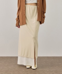ADAM ET ROPE' | バイカラーエラスティックスカート(スカート)