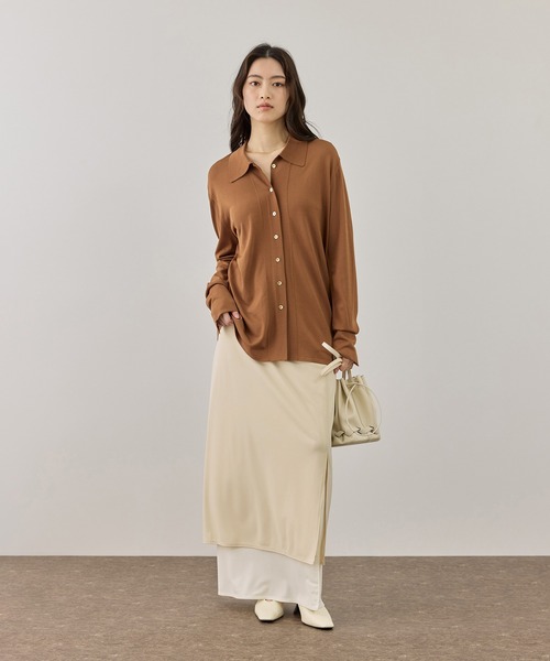 ADAM ET ROPE'（アダムエロペ）の「バイカラーエラスティックスカート（スカート・レディース・ブラウン系その他/ホワイト系その他5・FREE）」の3枚目の写真