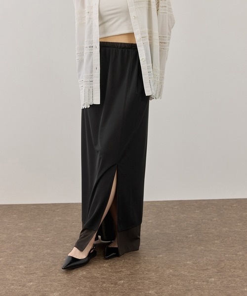 ADAM ET ROPE'（アダムエロペ）の「バイカラーエラスティックスカート（スカート・レディース・ブラウン系その他/ホワイト系その他5・FREE）」の9枚目の写真