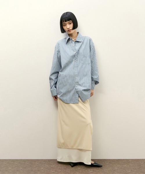 ADAM ET ROPE'（アダムエロペ）の「バイカラーエラスティックスカート（スカート・レディース・ブラウン系その他/ホワイト系その他5・FREE）」の12枚目の写真