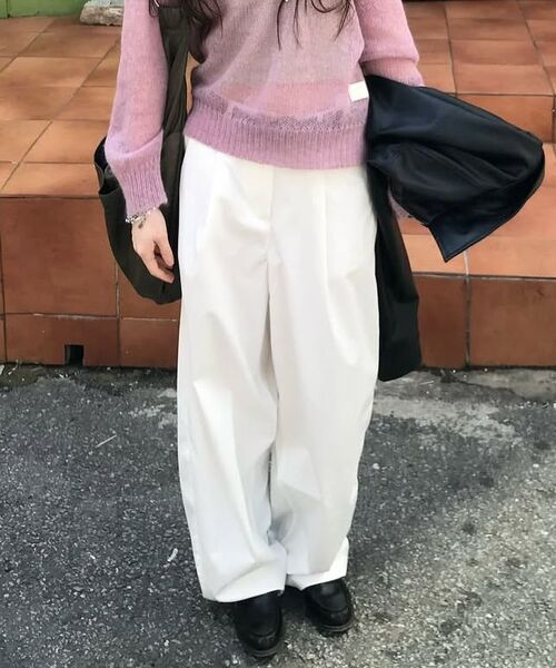COSTUME O’CLOCK(コスチュームオクロック)の「コットンライクセミバルーンワンタックスラックス3COLORCOWPT003(スラックス・レディース・ホワイト/ブラック/ブラウン・SMALL/MEDIUM/LARGE)」の12枚目の写真