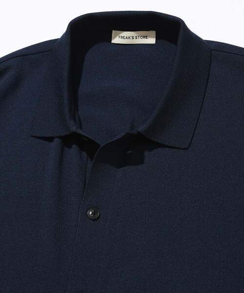 FREAK'S STORE（フリークスストア）の「限定展開 Relax Fit リラックスフィット クールタッチ ポロカラー ショートスリーブ ニットシャツ（ポロシャツ・メンズ・ブラック/チャコールグレー/ブラウン/ネイビー・LARGE/MEDIUM）」の22枚目の写真
