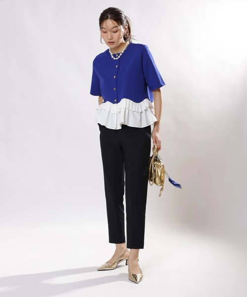 JUSGLITTY（ジャスグリッティー）の「ストレッチサブリナパンツ（その他パンツ・レディース・ブラック/ホワイト・0/1/2）」の14枚目の写真