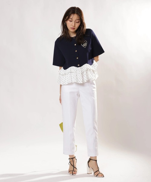 JUSGLITTY（ジャスグリッティー）の「ストレッチサブリナパンツ（その他パンツ・レディース・ブラック/ホワイト・0/1/2）」の16枚目の写真