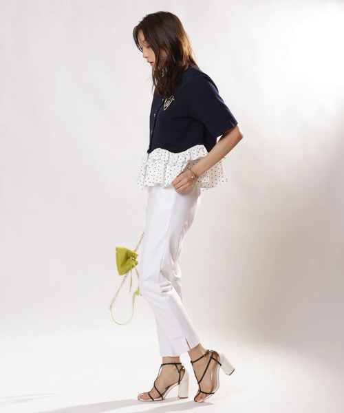 JUSGLITTY（ジャスグリッティー）の「ストレッチサブリナパンツ（その他パンツ・レディース・ブラック/ホワイト・0/1/2）」の20枚目の写真