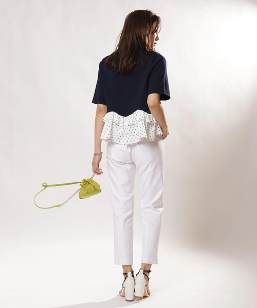 JUSGLITTY（ジャスグリッティー）の「ストレッチサブリナパンツ（その他パンツ・レディース・ブラック/ホワイト・0/1/2）」の3枚目の写真