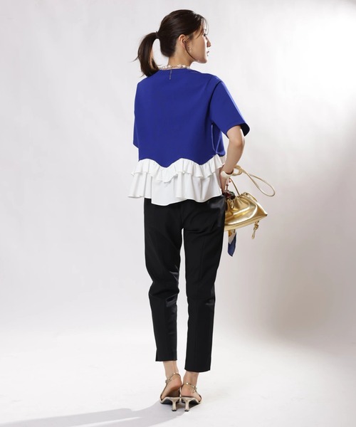 JUSGLITTY（ジャスグリッティー）の「ストレッチサブリナパンツ（その他パンツ・レディース・ブラック/ホワイト・0/1/2）」の6枚目の写真