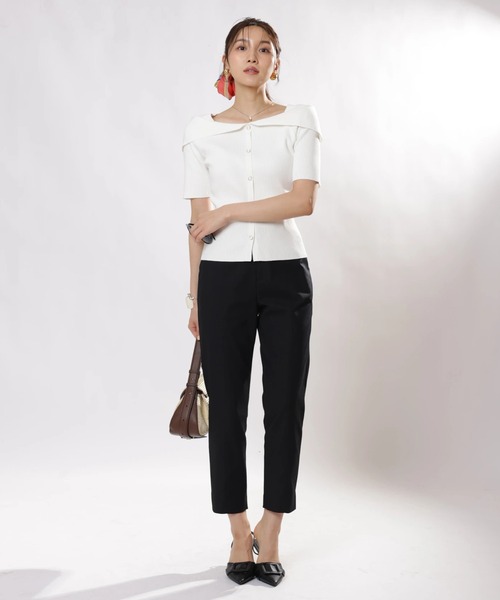 JUSGLITTY（ジャスグリッティー）の「ストレッチサブリナパンツ（その他パンツ・レディース・ブラック/ホワイト・0/1/2）」の10枚目の写真