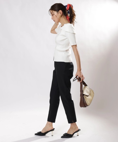 JUSGLITTY（ジャスグリッティー）の「ストレッチサブリナパンツ（その他パンツ・レディース・ブラック/ホワイト・0/1/2）」の11枚目の写真