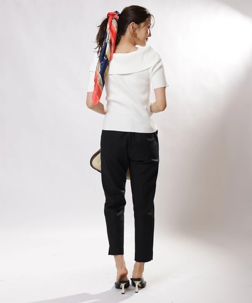 JUSGLITTY（ジャスグリッティー）の「ストレッチサブリナパンツ（その他パンツ・レディース・ブラック/ホワイト・0/1/2）」の12枚目の写真