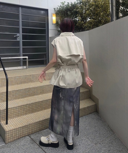 PAINTED TEXTURE ART LAYERED DRESS（ドレス）｜Ameri（アメリ）の