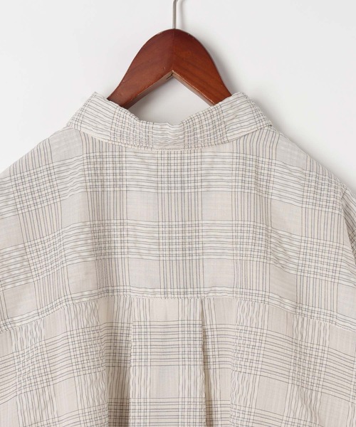 niko and...（ニコアンド）の「[MODE NORM CORE] シアー先染めコクーンシャツ（シャツ/ブラウス・レディース・ブルー/オフホワイト/ブラック・FREE）」の8枚目の写真