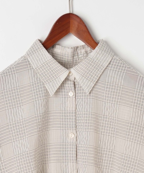 niko and...（ニコアンド）の「[MODE NORM CORE] シアー先染めコクーンシャツ（シャツ/ブラウス・レディース・ブルー/オフホワイト/ブラック・FREE）」の10枚目の写真