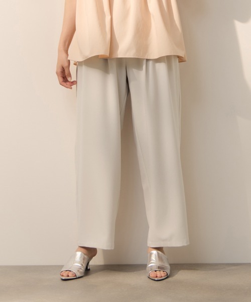 ketty（ケティ）の「2WAYメランジツイルタックワイドパンツ（その他パンツ・レディース・ベージュ/ネイビー/ライトグレー・M）」の3枚目の写真