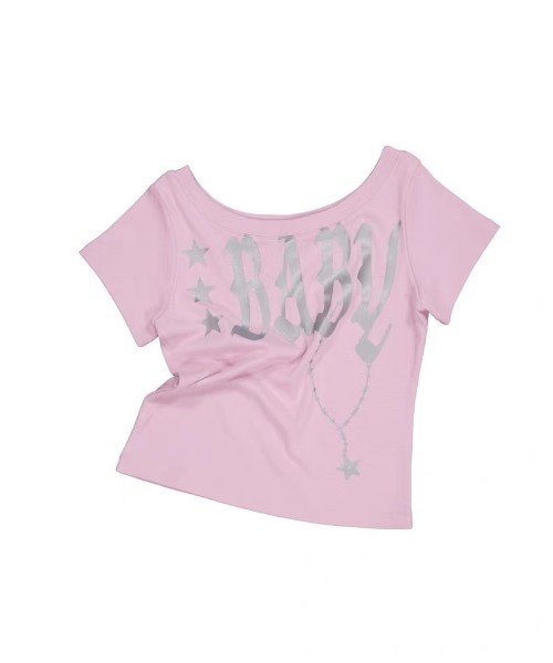 ViViDAY(ビビデー)の「フロント英字&星ロゴ カモフラ柄ショートtシャツ(Tシャツ/カットソー・レディース・カーキ/ピンク/ホワイト・M)」の17枚目の写真