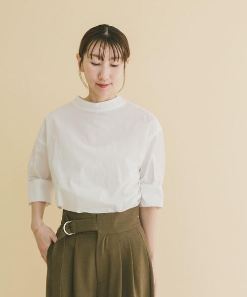 ITEMS URBANRESEARCH（アイテムズ アーバンリサーチ）の「5ブソデハイネックブラウス（シャツ/ブラウス・レディース・チャコールグレー/ホワイト/ミント・FREE）」の5枚目の写真