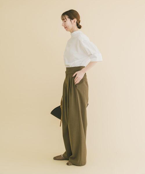 ITEMS URBANRESEARCH（アイテムズ アーバンリサーチ）の「5ブソデハイネックブラウス（シャツ/ブラウス・レディース・チャコールグレー/ホワイト/ミント・FREE）」の8枚目の写真