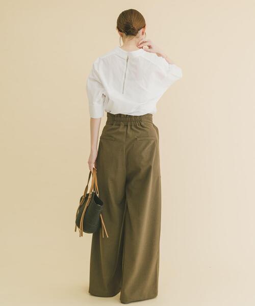 ITEMS URBANRESEARCH（アイテムズ アーバンリサーチ）の「5ブソデハイネックブラウス（シャツ/ブラウス・レディース・チャコールグレー/ホワイト/ミント・FREE）」の9枚目の写真