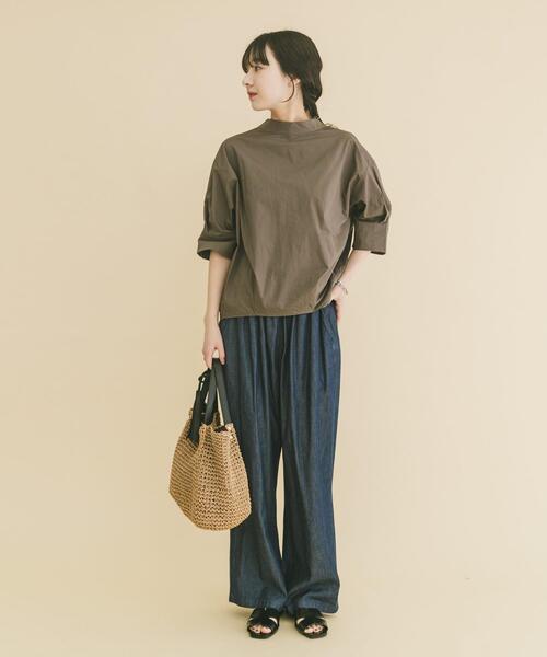 ITEMS URBANRESEARCH（アイテムズ アーバンリサーチ）の「5ブソデハイネックブラウス（シャツ/ブラウス・レディース・チャコールグレー/ホワイト/ミント・FREE）」の15枚目の写真