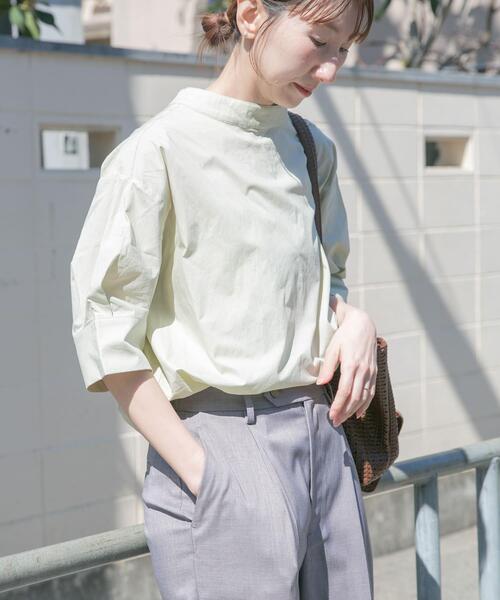 ITEMS URBANRESEARCH（アイテムズ アーバンリサーチ）の「5ブソデハイネックブラウス（シャツ/ブラウス・レディース・チャコールグレー/ホワイト/ミント・FREE）」の21枚目の写真