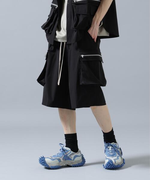 DANKE SCHON(ダンケシェーン)の「【WEB&DEPOT限定】DankeSchon/ダンケシェーン/PTWILL ZIP CARGO SHORTS(カーゴパンツ・メンズ・ブラック・L/M)」の1枚目の写真