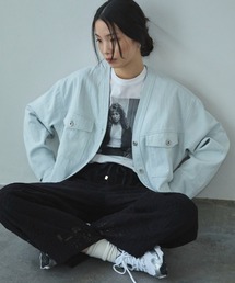 DOUX ARCHIVES（ドゥアルシーヴ）の「Ｖ開きオーバージャケット（デニムジャケット）」