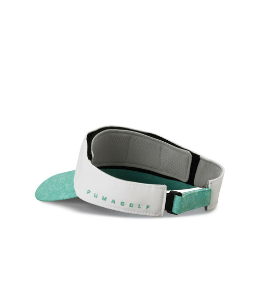 PUMA（プーマ）の「PUMA プーマ ウィメンズ ゴルフ フローラル AOP バイザー W FLORAL AOP VISOR（サンバイザー・レディース・ブラック/ミント・フリー）」の3枚目の写真