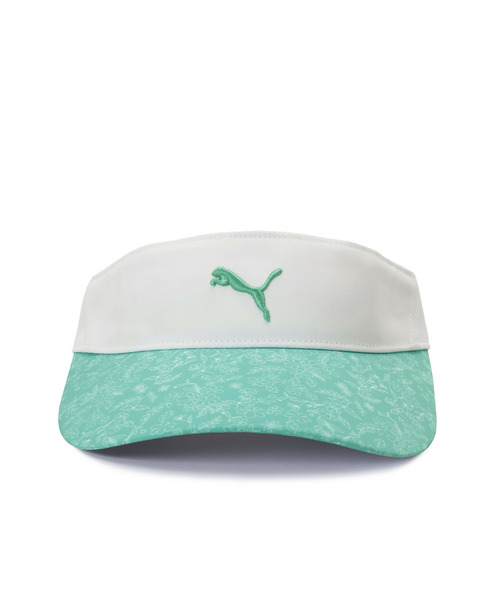 PUMA（プーマ）の「PUMA プーマ ウィメンズ ゴルフ フローラル AOP バイザー W FLORAL AOP VISOR（サンバイザー・レディース・ブラック/ミント・フリー）」の4枚目の写真