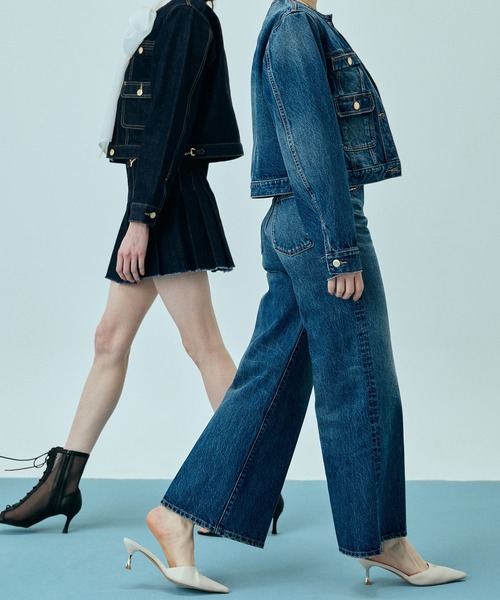 EIMY ISTOIRE（エイミーイストワール）の「ビットデニムパンツ（デニムパンツ・レディース・ブルー/インディゴブルー・24inch/23inch）」の10枚目の写真