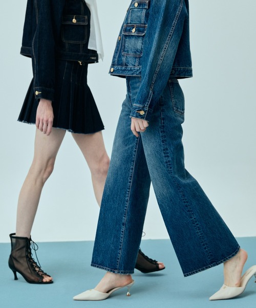 EIMY ISTOIRE（エイミーイストワール）の「ビットデニムパンツ（デニムパンツ・レディース・ブルー/インディゴブルー・24inch/23inch）」の8枚目の写真