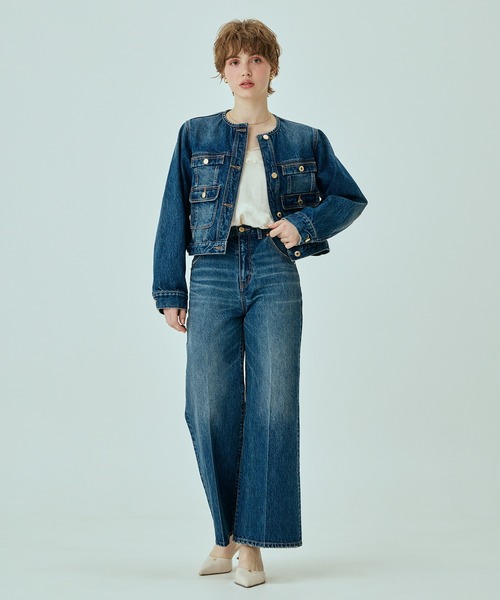 EIMY ISTOIRE（エイミーイストワール）の「ビットデニムパンツ（デニムパンツ・レディース・ブルー/インディゴブルー・24inch/23inch）」の14枚目の写真